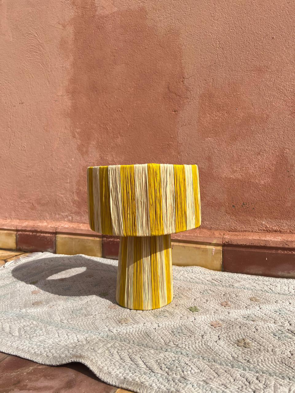 Raffia Table Lamp, Handmade Rattan Light, Boho Natural Lamp