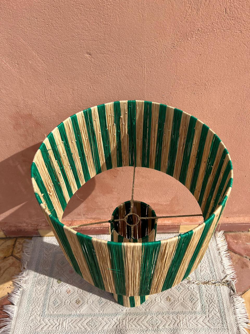 Raffia Table Lamp, Handmade Rattan Light, Boho Natural Lamp