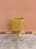 Raffia Table Lamp, Handmade Rattan Light, Boho Natural Lamp