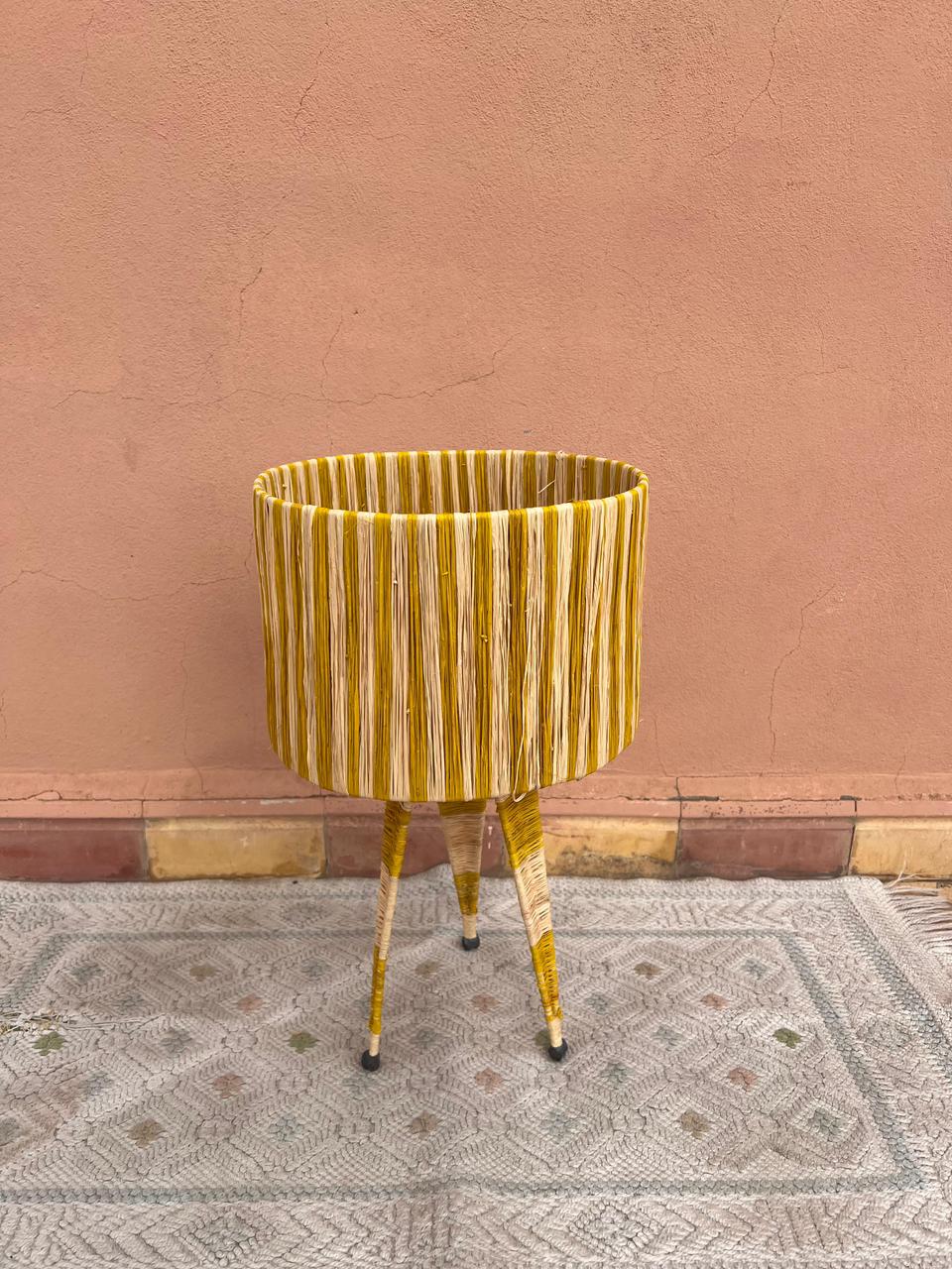 Raffia Table Lamp, Handmade Rattan Light, Boho Natural Lamp