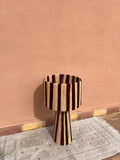 Red Raffia Table Lamp – Handmade Boho Light