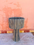 Blue Raffia Table Lamp – Handmade Boho Light