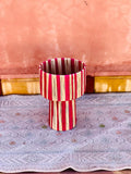 Pink Raffia Table Lamp – Handmade Boho Light