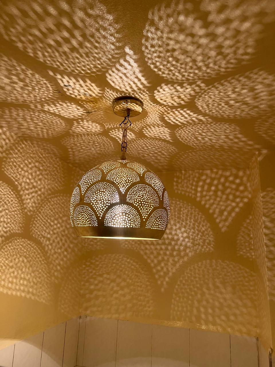 Moroccan Brass Pendant Light ,Handmade Moroccan Brass Pendant Light , Handmade Ceiling Lamp, New Home Decor