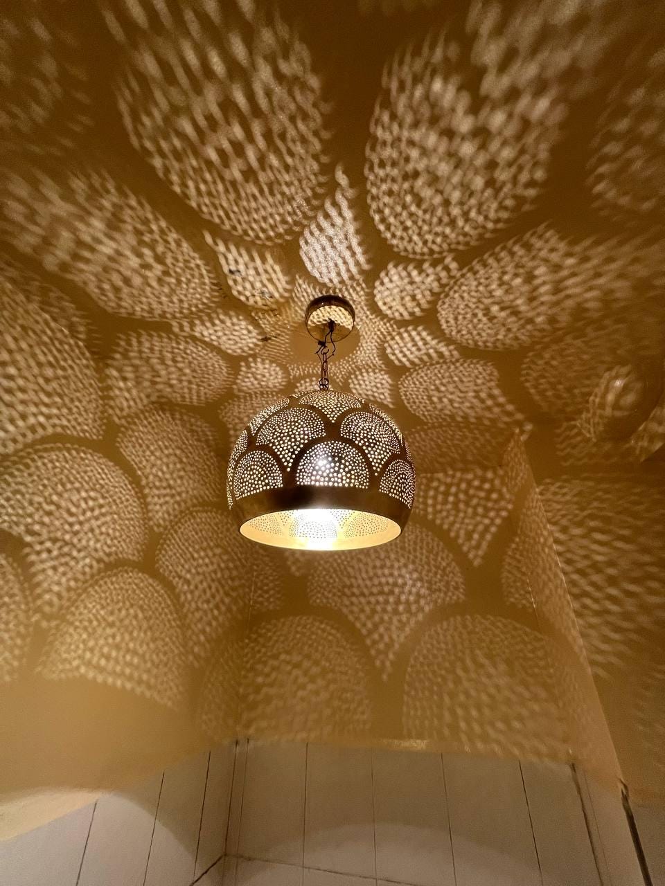 Moroccan Brass Pendant Light ,Handmade Moroccan Brass Pendant Light , Handmade Ceiling Lamp, New Home Decor
