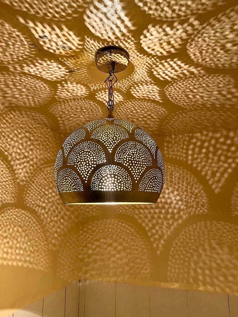 Moroccan Brass Pendant Light ,Handmade Moroccan Brass Pendant Light , Handmade Ceiling Lamp, New Home Decor