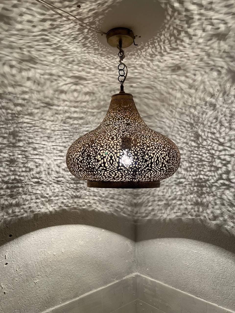 Moroccan Brass Pendant Light ,Handmade Moroccan Brass Pendant Light , Handmade Ceiling Lamp, New Home Decor