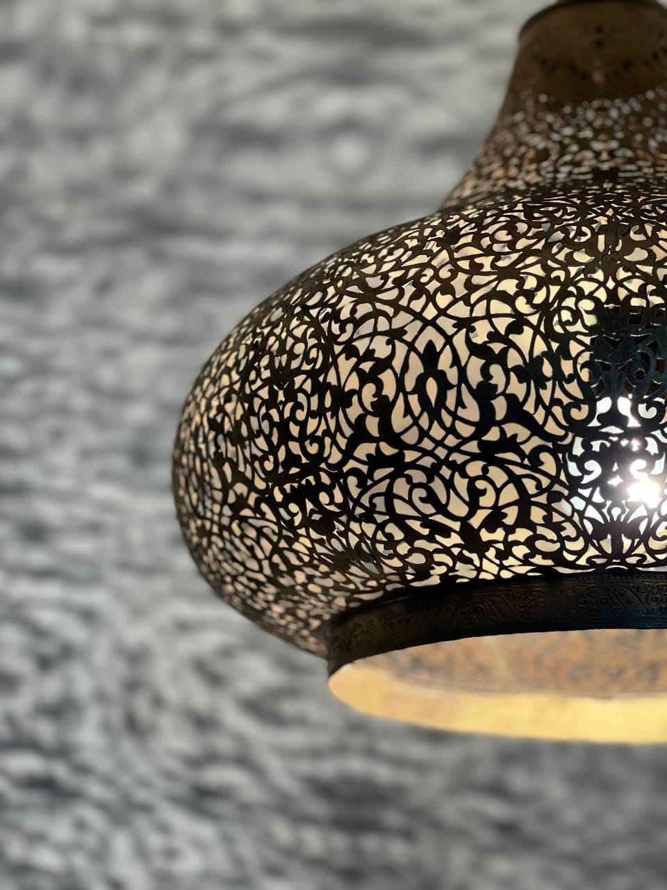 Moroccan Brass Pendant Light ,Handmade Moroccan Brass Pendant Light , Handmade Ceiling Lamp, New Home Decor