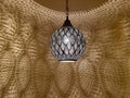 Handmade Moroccan Brass Pendant Light: Boho Shadow Chandelier
