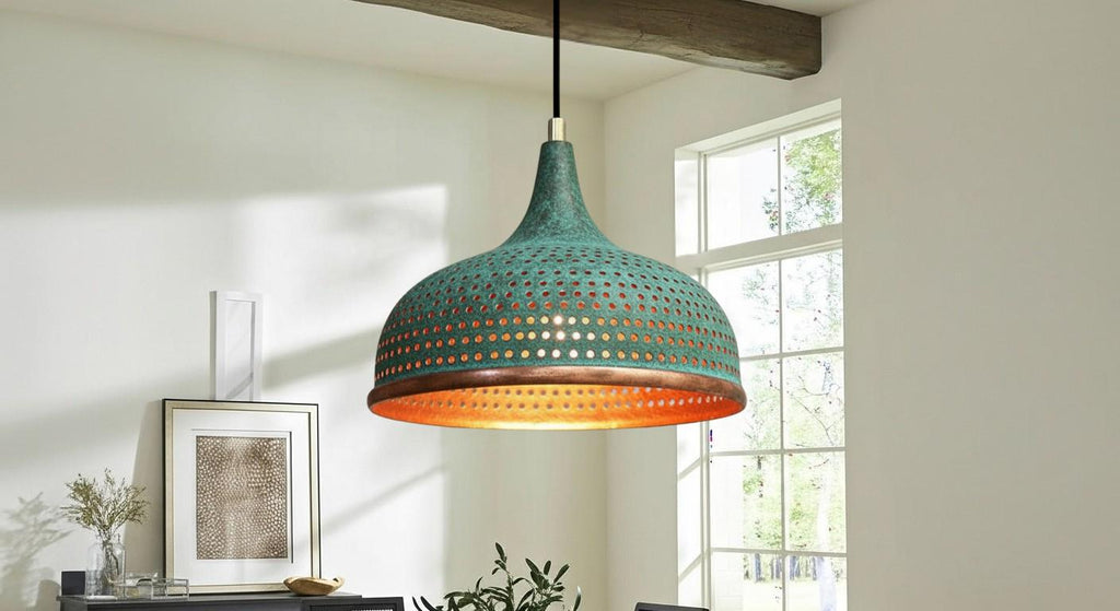 Vintage Copper Rustic Chandelier,Ceiling Copper Dome Pendant Lamp,Copper Hanging Light ,Dome Lampshades,Farmhouse light,Kitchen Island Light