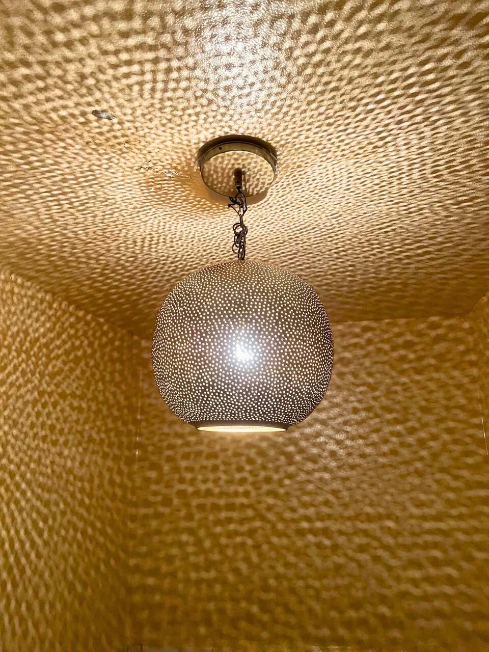 Handmade Moroccan Brass Pendant Light - Ceiling Light - Brass Pendant Light - Moroccan Decor - Lampshades Chandelier Lighting