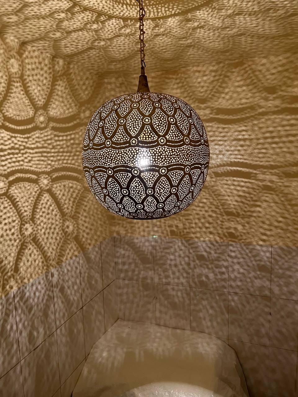 Handmade Moroccan Brass Pendant Light - Ceiling Light - Brass Pendant Light - Moroccan Decor - Lampshades Chandelier Lighting