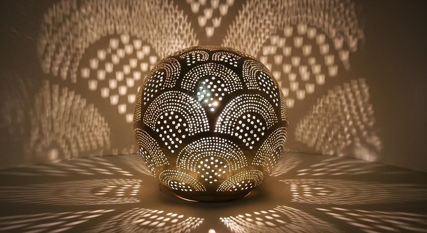 Moroccan Brass Table Lamp,Handmade brass table Light Shade , table light ,Moroccan Table Lamp Moroccan Copper Table Lamp