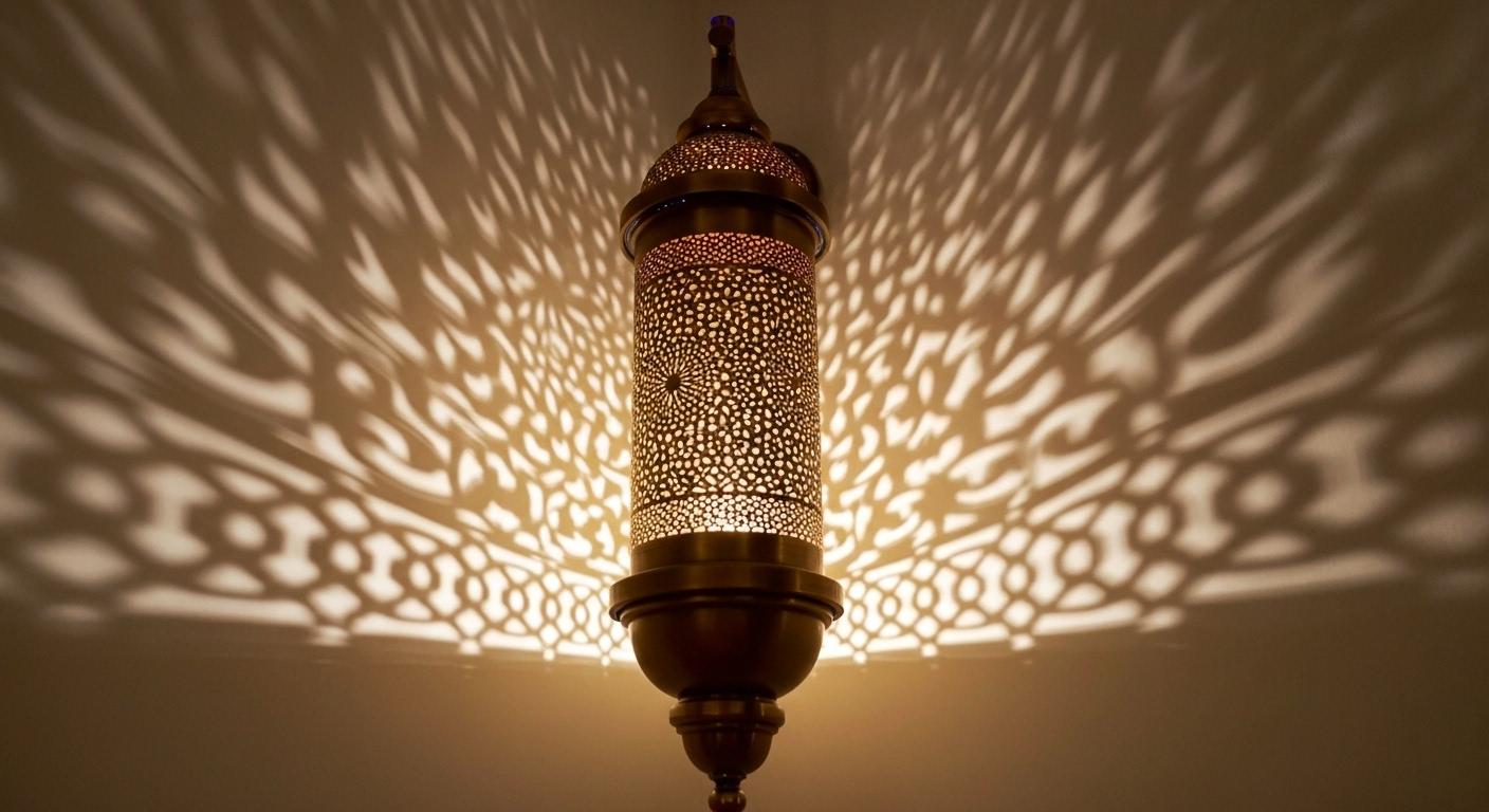 Handmade Moroccan Brass Wall Sconce | Boho Brass Wall Light Fixture | Rustic  Brass Lantern | Vintage Home Decor Lighting | Moroccan Wall