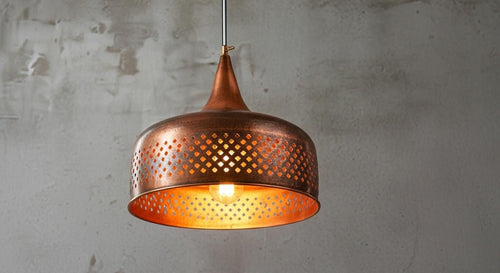 Farmhouse Hanging Ceiling Lamp, Handcrafted Copper Dome Lamp, Kitchen Island Lighting,Dome Pendant LAmp, Oxidized Copper Hanging Lamp