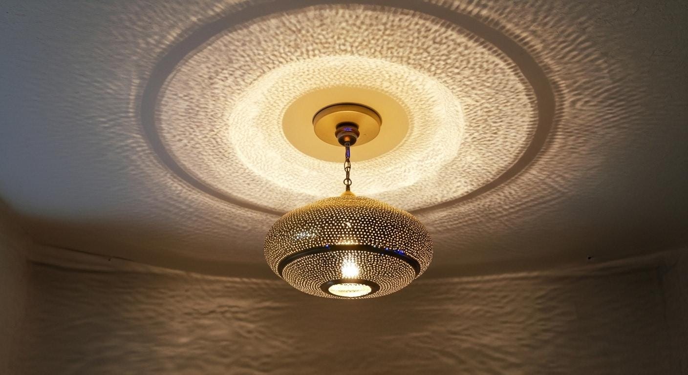 Moroccan Brass Pendant Light: Handmade Ceiling Lamp, New Home Decor