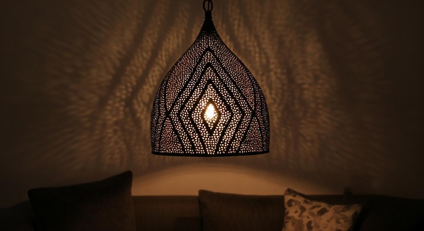 Handcrafted Moroccan brass pendant light , Handmade Hanging Lamp , Pendant Brass Light , Pendant Lighting ,Moroccan Light Fixtures