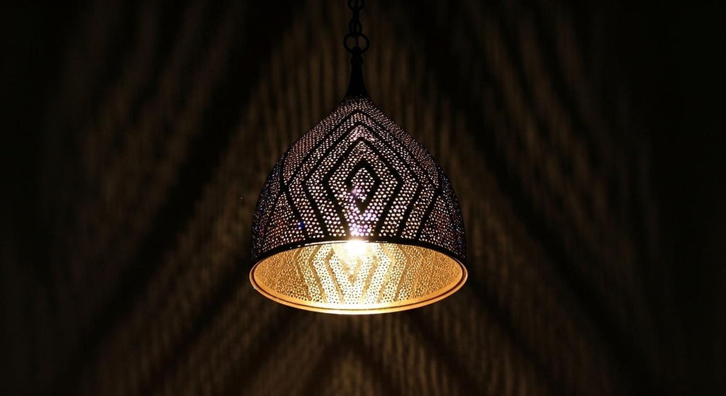 Handcrafted Moroccan brass pendant light , Handmade Hanging Lamp , Pendant Brass Light , Pendant Lighting ,Moroccan Light Fixtures
