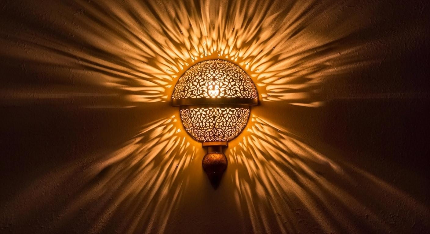 Handmade Moroccan Brass Wall Sconce , Handcrafted Wall Light Morocco lighting , brass wall lamp , Antique Morocco brass wall Light