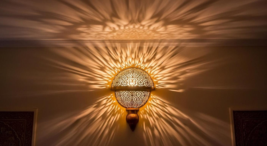 Handmade Moroccan Brass Wall Sconce , Handcrafted Wall Light Morocco lighting , brass wall lamp , Antique Morocco brass wall Light