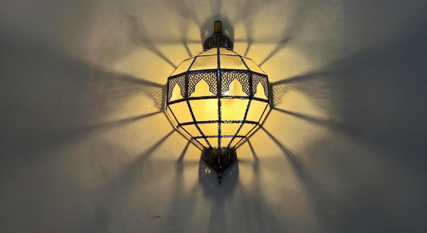 Handmade Moroccan Milk Glass Pendant Light, Brass Wall Sconce ,Vintage Glass Wall Lamp,Handmade Moroccan Brass Ceiling Light