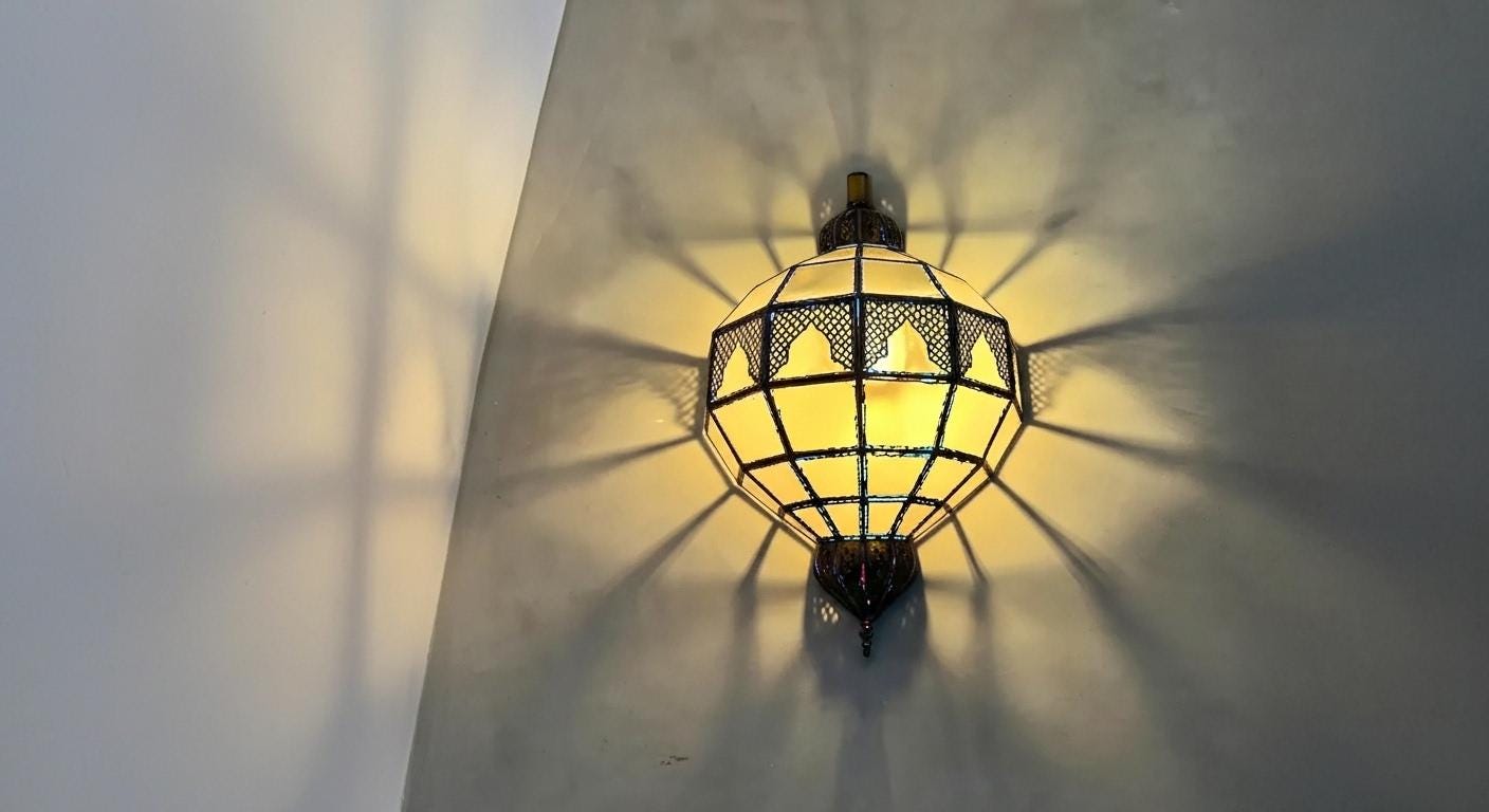 Handmade Moroccan Milk Glass Pendant Light, Brass Wall Sconce ,Vintage Glass Wall Lamp,Handmade Moroccan Brass Ceiling Light