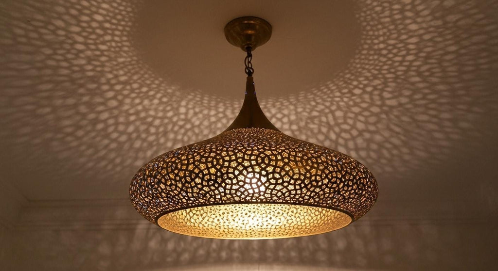 Handcrafted Moroccan brass pendant light , Handmade Hanging Lamp , Pendant Brass Light , Pendant Lighting ,Moroccan Light Fixtures