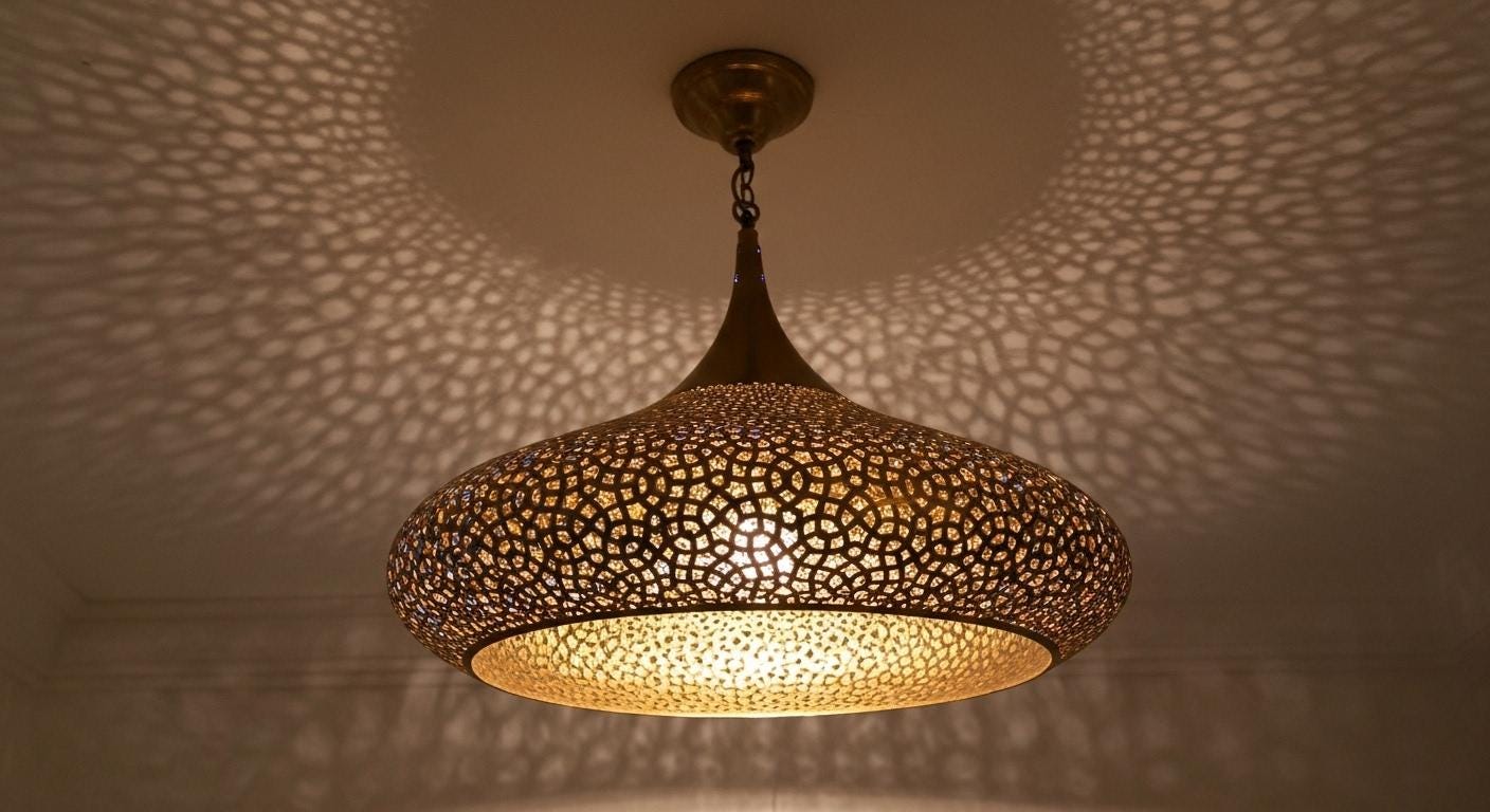 Handcrafted Moroccan brass pendant light , Handmade Hanging Lamp , Pendant Brass Light , Pendant Lighting ,Moroccan Light Fixtures