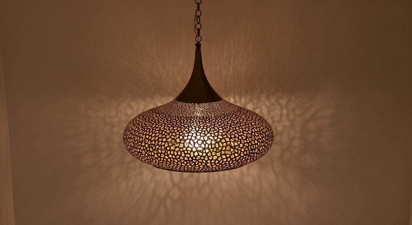 Handcrafted Moroccan brass pendant light , Handmade Hanging Lamp , Pendant Brass Light , Pendant Lighting ,Moroccan Light Fixtures