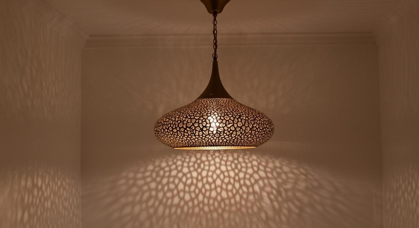 Handcrafted Moroccan brass pendant light , Handmade Hanging Lamp , Pendant Brass Light , Pendant Lighting ,Moroccan Light Fixtures