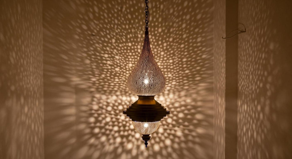Moroccan Brass Pendant Light: Handmade Home Decor Lighting