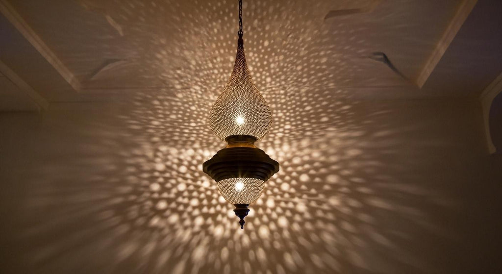 Moroccan Brass Pendant Light: Handmade Home Decor Lighting