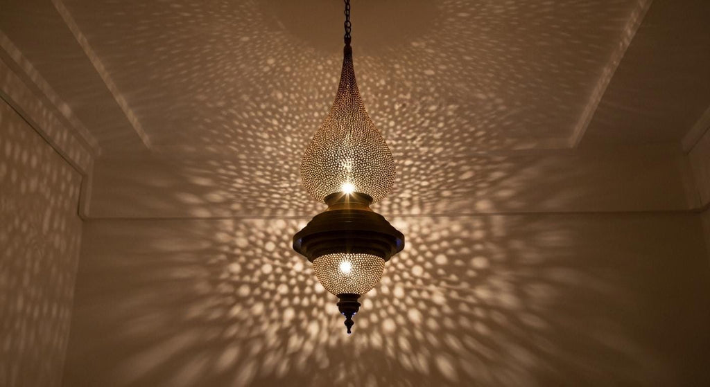 Moroccan Brass Pendant Light: Handmade Home Decor Lighting