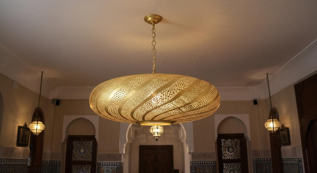 Moroccan pendant light, Ceiling Light, Moroccan pendant fixtures , Brass lamp , Hanging Lamp , Lampshades Lighting New Home Decor Lighting .