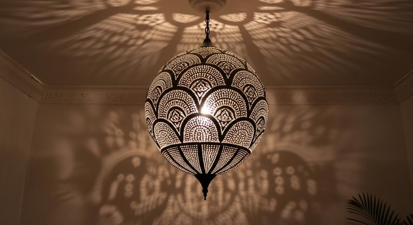 Handmade Brass Moroccan Pendant Lamp , Brass lamp , Pendant Light fixture , Chandelier Lighting , Amazing Moroccan Brass Pendant Light