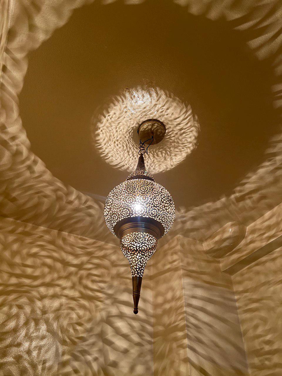 Moroccan Brass Pendant Light: Handmade Ceiling Lamp, New Home Decor