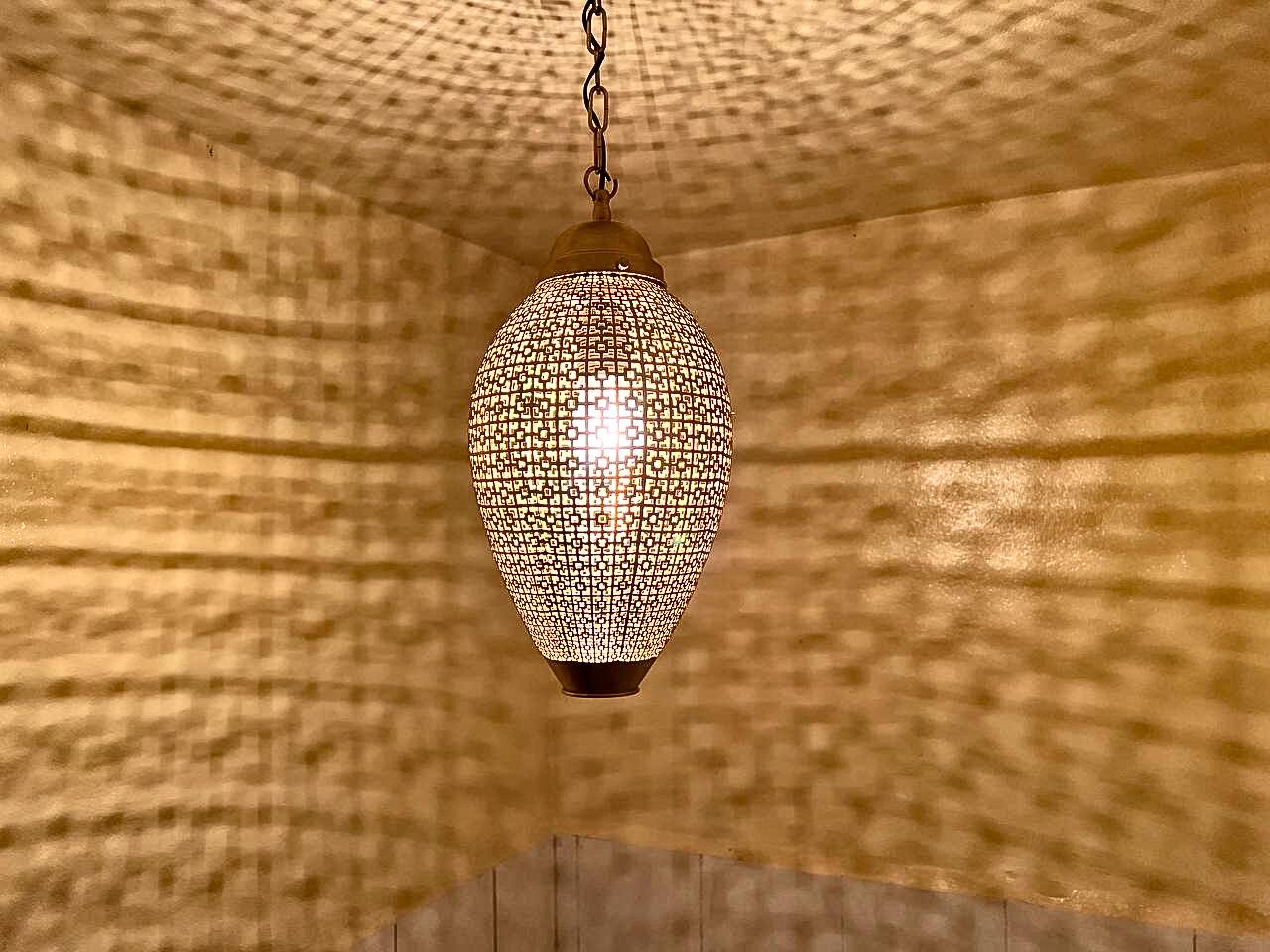 Moroccan Brass Pendant Light: Handmade Ceiling Lamp