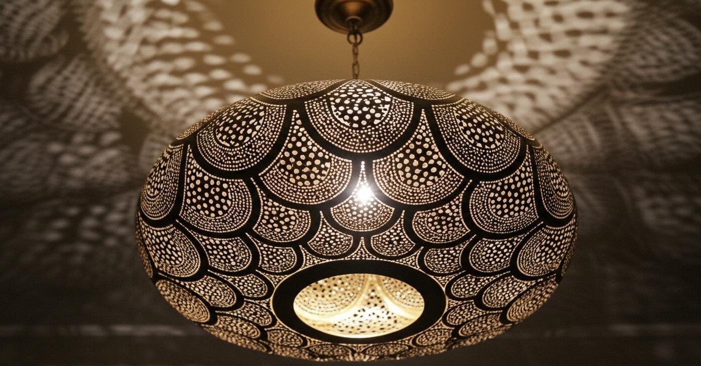 Moroccan Brass Pendant Light , Handmade Hanging Lamp , handmade chandelier,Moroccan Light Fixture , Pendant Lighting ,Moroccan Light