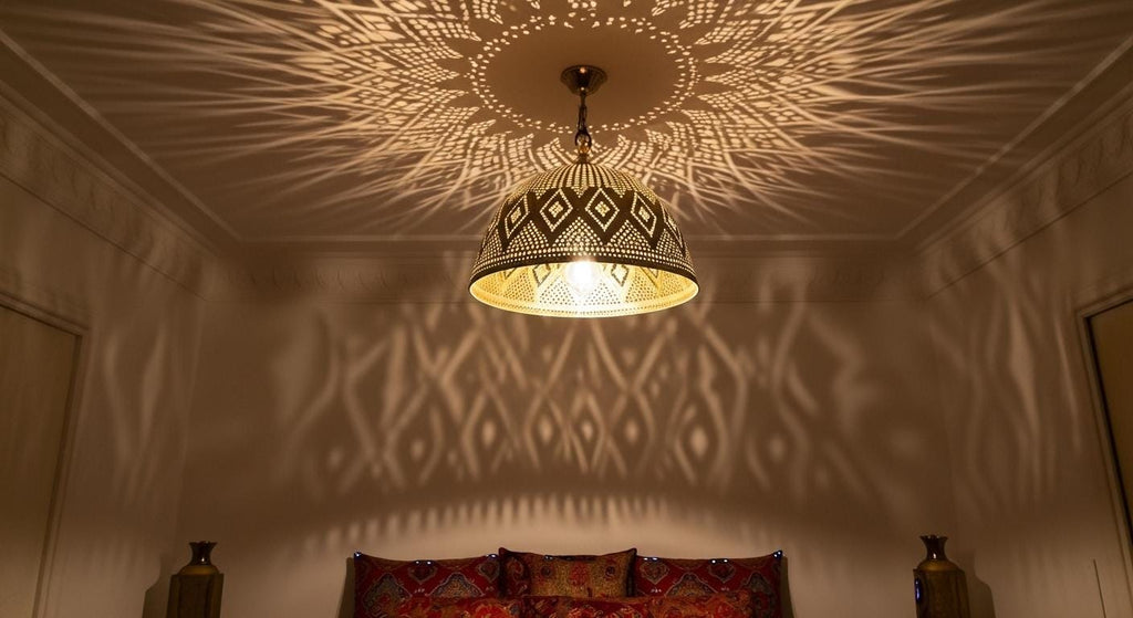 Handmade Moroccan Brass  Pendant Lamp ,Ceiling Light Fixture , Hanging Lamp , Lampshades Lighting New Home Decor Lighting .