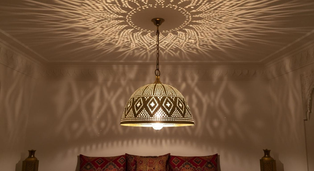Handmade Moroccan Brass  Pendant Lamp ,Ceiling Light Fixture , Hanging Lamp , Lampshades Lighting New Home Decor Lighting .