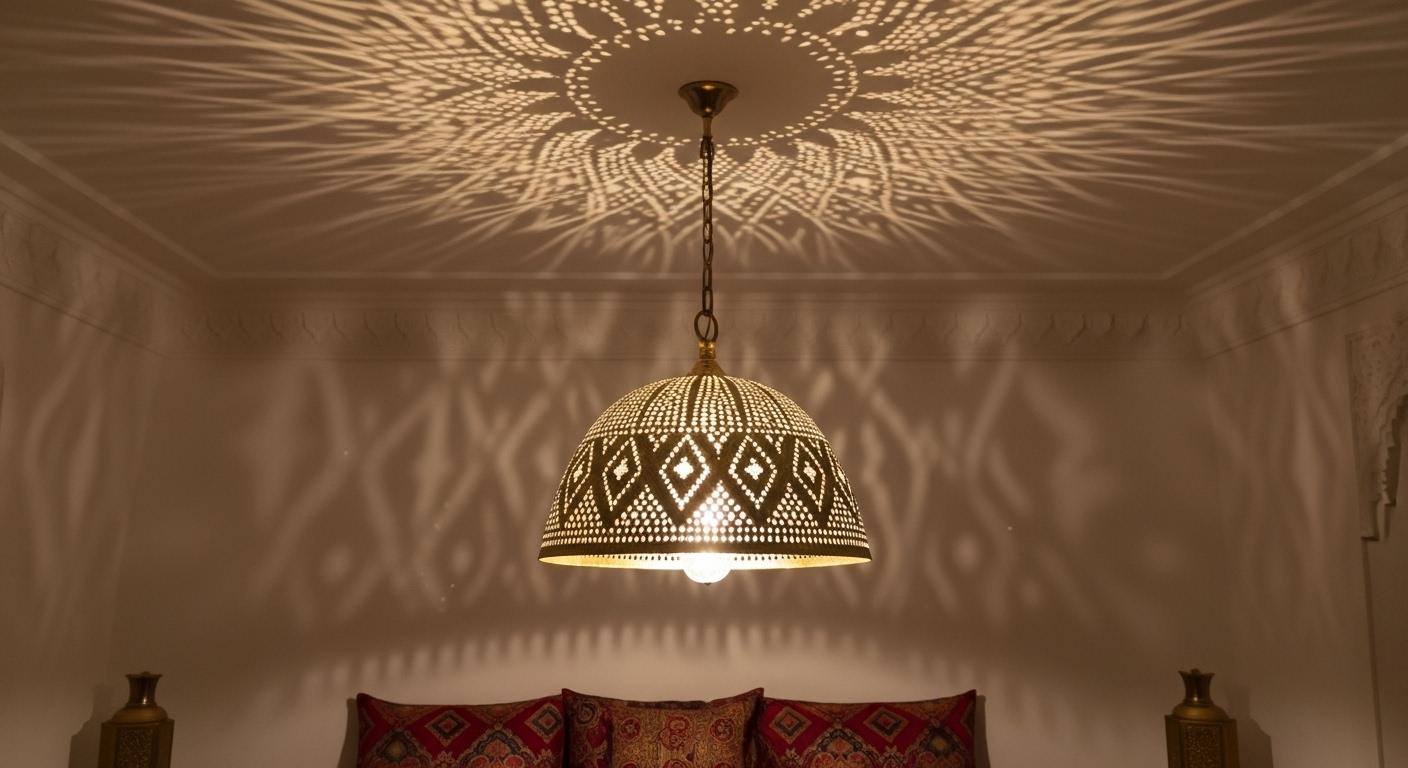 Handmade Moroccan Brass  Pendant Lamp ,Ceiling Light Fixture , Hanging Lamp , Lampshades Lighting New Home Decor Lighting .