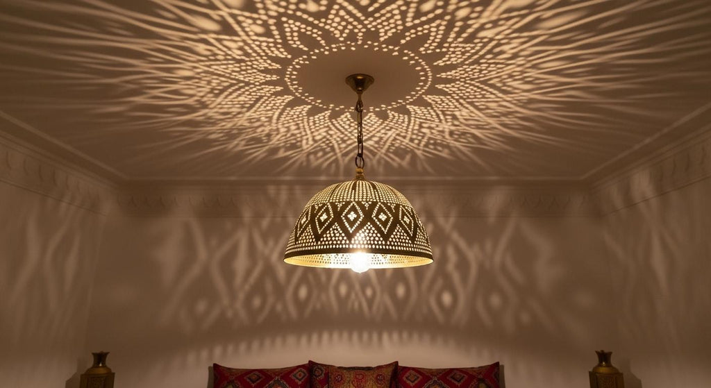 Handmade Moroccan Brass  Pendant Lamp ,Ceiling Light Fixture , Hanging Lamp , Lampshades Lighting New Home Decor Lighting .