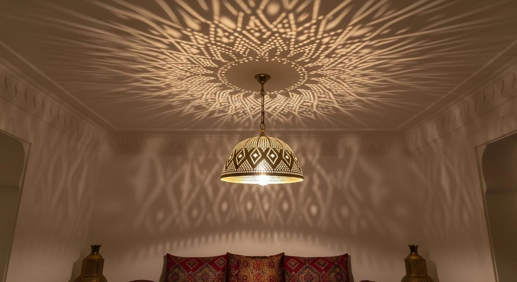 Handmade Moroccan Brass  Pendant Lamp ,Ceiling Light Fixture , Hanging Lamp , Lampshades Lighting New Home Decor Lighting .