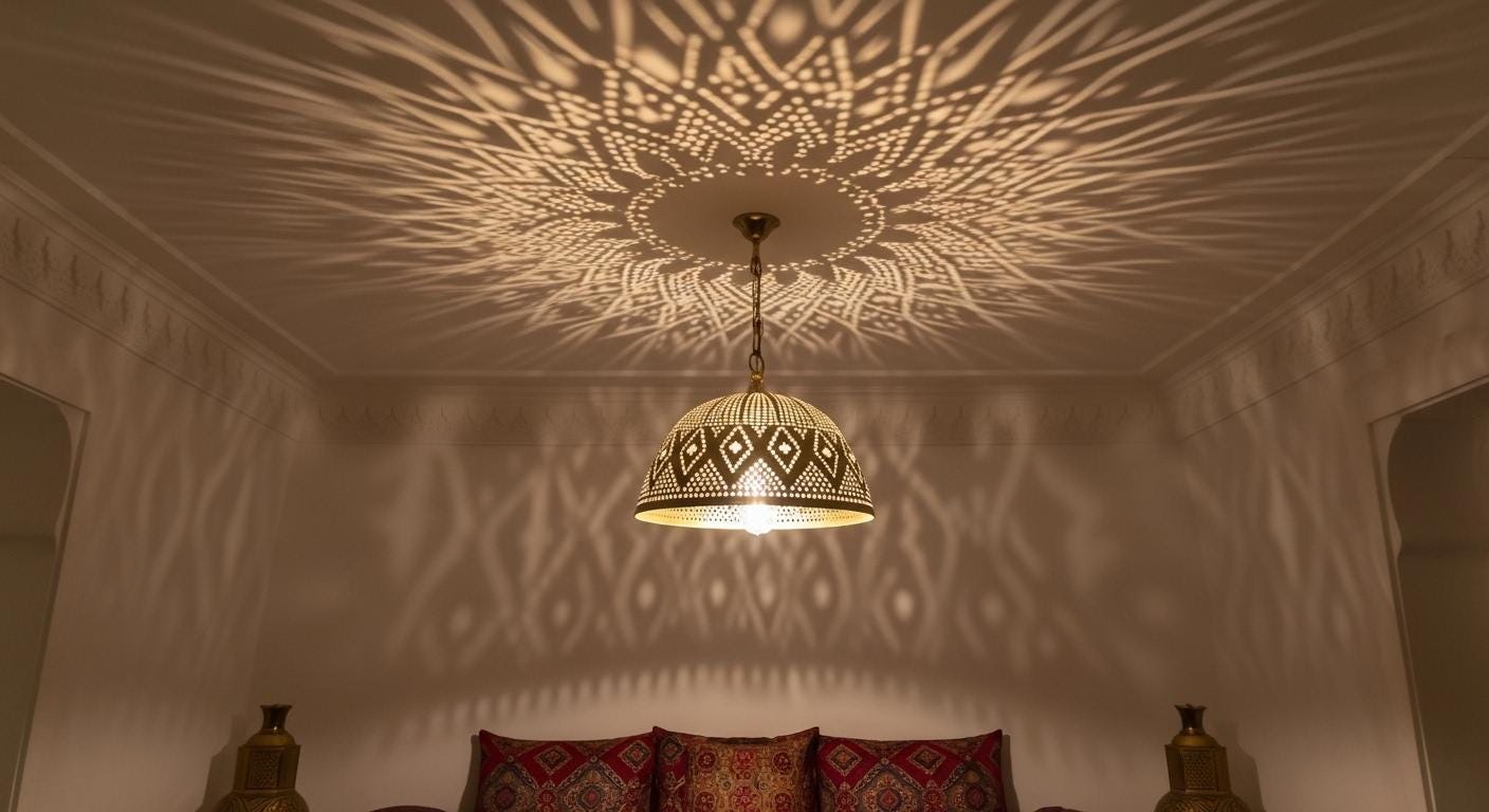 Handmade Moroccan Brass  Pendant Lamp ,Ceiling Light Fixture , Hanging Lamp , Lampshades Lighting New Home Decor Lighting .