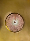 Moroccan Brass Round Wall Lamp | Handmade Oriental Light Fixture | Boho Rustic Wall Sconce | Vintage Shadow Wall Decor Morocco Brass lantern