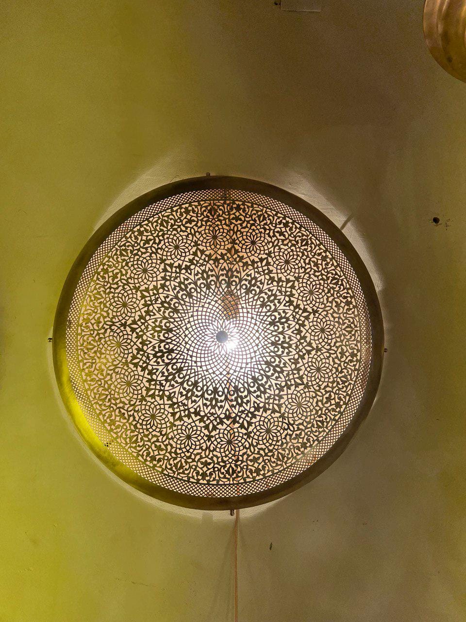 Brass Sconce Light Brass Moroccan Wall Light in Brass, Wall lights, Wall Sconces, Traditional Lighting Wall Lights in Home Decor.