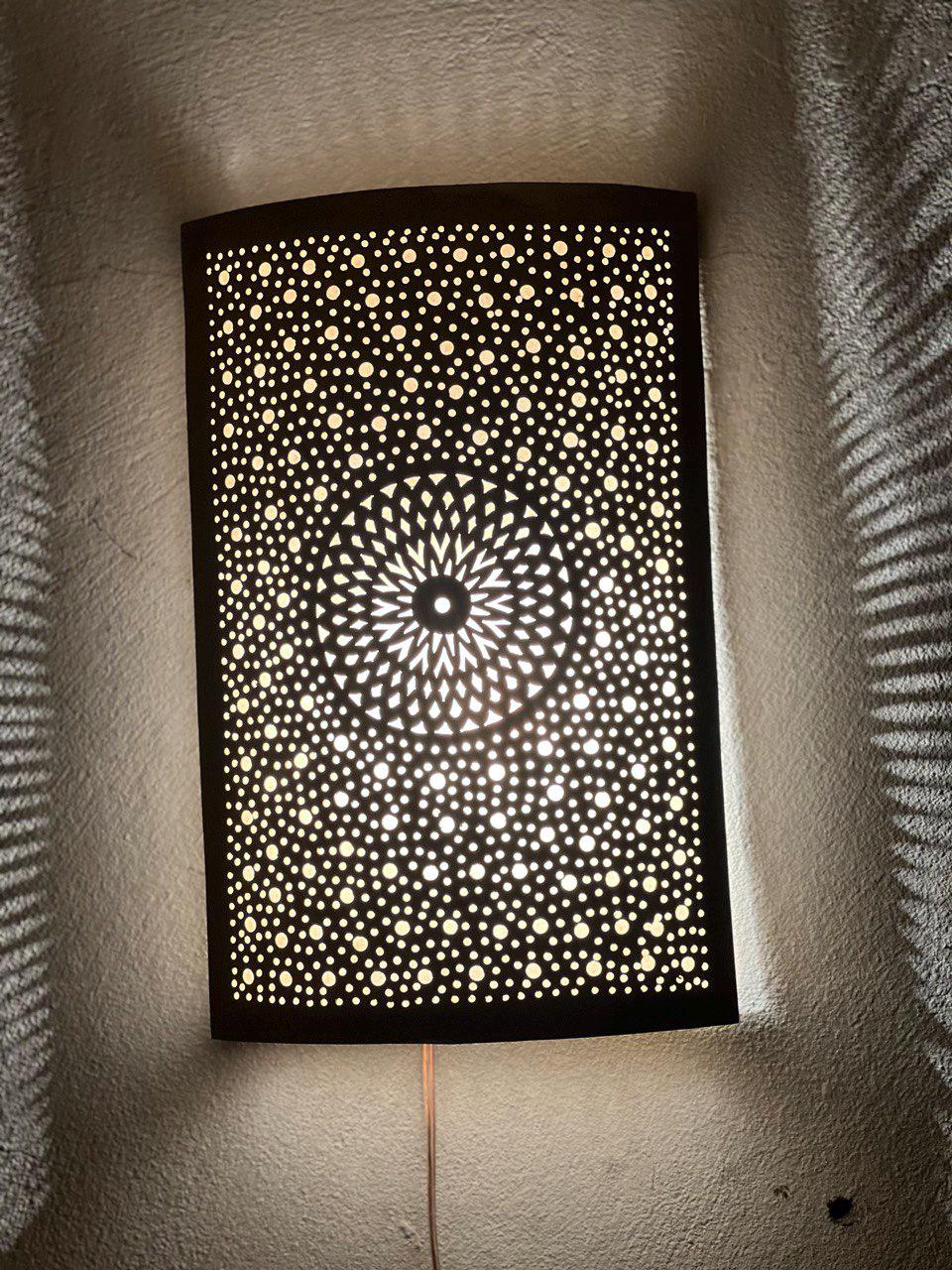 Handmade Moroccan Wall Sconce Brass | Boho Wall Lamp Lighting Fixture | Rustic Oriental Home Decor | Vintage Brass Light Fixture