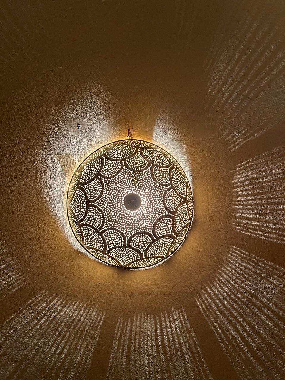 Brass Sconce Light Brass Moroccan Wall Light in Brass, Wall lights, Wall Sconces, Traditional Lighting Wall Lights in Home Decor.