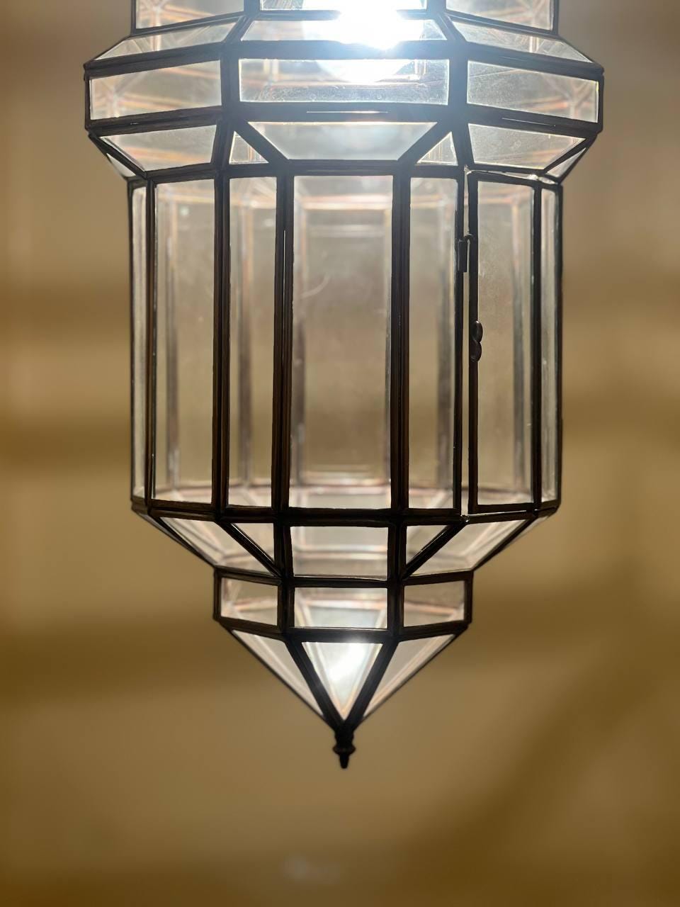 Moroccan Milky Glass Pendant Light | White Glass Chandelier | Elegant Filigree Suspension Lamp | Boho Ceiling Lighting"