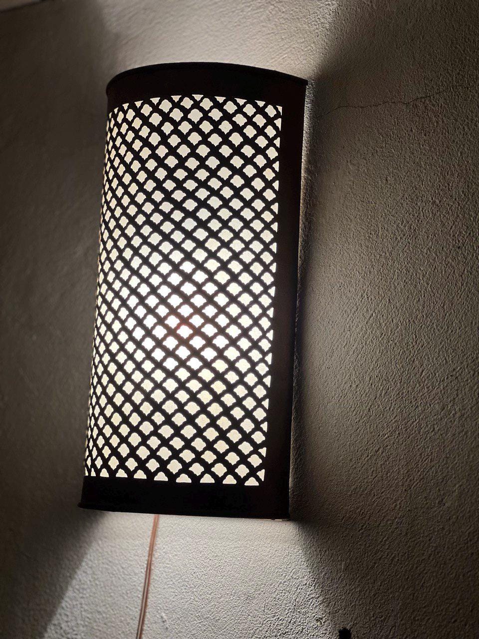 Handmade Moroccan Wall Sconce Brass | Boho Wall Lamp Lighting Fixture | Rustic Oriental Home Decor | Vintage Brass Light Fixture